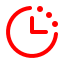 Clock red